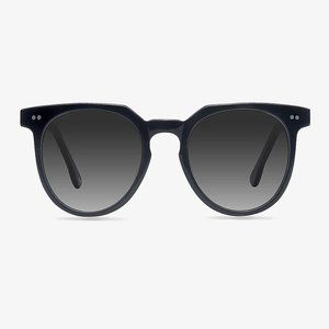 EyeBuy Shadow Round Jet Black Sunglasses in Box